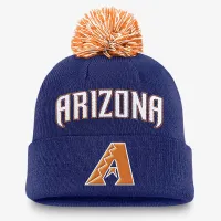 Arizona Diamondbacks Peak мужские Nike MLB Cuffed Pom Beanie синий