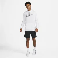 Nike Dri-FIT мужские Pullover тренировочные Толстовка с капюшоном цвет белый