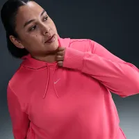Nike Therma-FIT One женская Pullover Толстовка с капюшоном (большие размеры) Pink