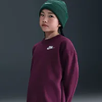Nike Sportswear Club Fleece Big детские оверсайз свитшот цвет красный