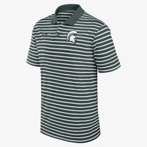 Michigan State Spartans Primetime Victory Striped чоловічі Nike Dri-FIT College Polo колір зелений