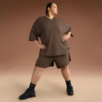 NikeSKIMS Airy жіноча оверсайз V-Neck футболка колір коричневий