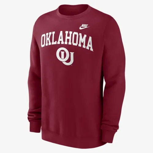 Oklahoma Sooners Legacy Classic Arch Over Logo чоловічі Nike College Pullover Crew колір червоний