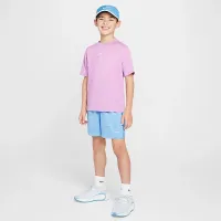 Nike Multi Big детские (для мальчиков) Dri-FIT Short-Sleeve Top цвет фиолетовый