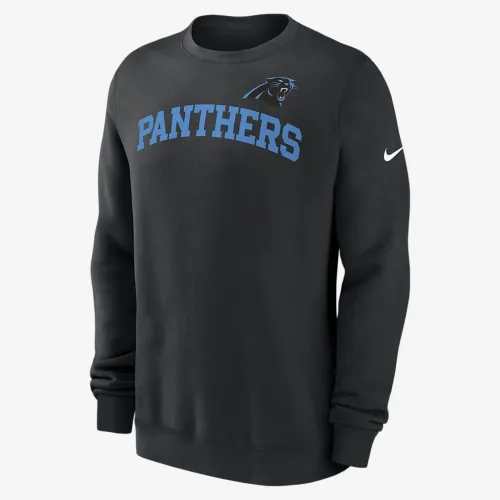 Carolina Panthers Club мужские Nike NFL Pullover Crew цвет черный