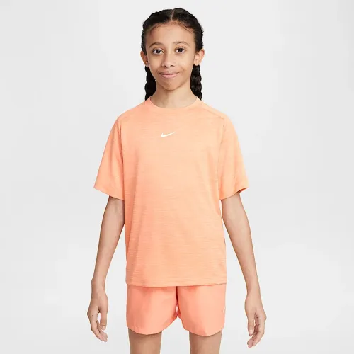 Nike Multi Big детские Dri-FIT Short-Sleeve Top Orange