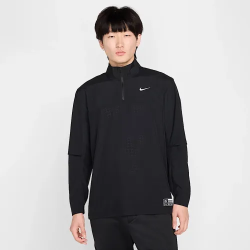 Nike для гольфу Club чоловічі Dri-FIT 1/2-Zip для гольфу Куртка колір чорний