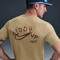 Nike мужские Dri-FIT футболка цвет коричневый