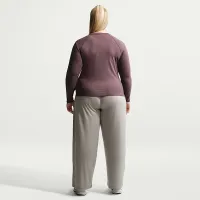 Nike Sportswear Chill Knit женская Tight Long-Sleeve Ribbed Top (большие размеры) цвет фиолетовый
