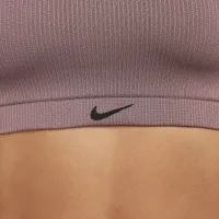 Nike Indy Seamless Ribbed женская Light-Support Non-Padded Sports Bra цвет фиолетовый