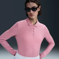 Nike Victory женская Dri-FIT Long-Sleeve Polo Pink