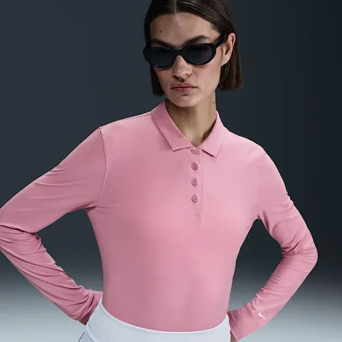 Nike Victory женская Dri-FIT Long-Sleeve Polo Pink