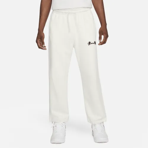 Nike LeBron мужские Open Hem Fleece Pants цвет серый