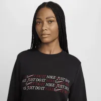 Nike Sportswear Club Fleece жіноча Crew-Neck світшот колір чорний