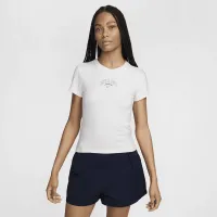 Nike Sportswear Chill Knit жіноча Cropped футболка колір коричневий