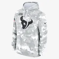 Houston Texans Salute to Service Primary Edge Club чоловічі Nike NFL Pullover Толстовка з капюшоном колір білий