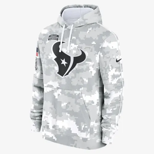 Houston Texans Salute to Service Primary Edge Club чоловічі Nike NFL Pullover Толстовка з капюшоном колір білий