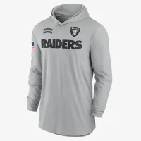 Las Vegas Raiders Salute to Service Edge Mascot Lockup Men’s Nike Dri-FIT NFL Long-Sleeve Hooded Top цвет серый