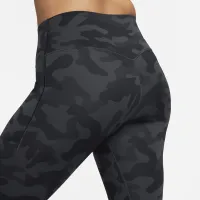 Nike Universa женская Medium-Support С высокой Талией 7/8 Camo лосины с карманамицвет черный