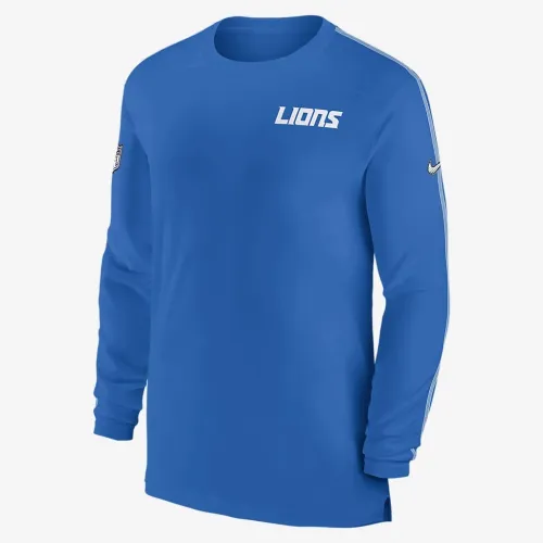 Detroit Lions Sideline Coach мужские Nike Dri-FIT NFL Long-Sleeve Top синий