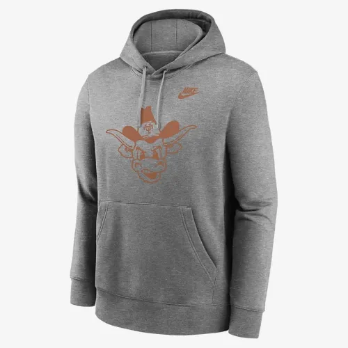 Texas Longhorns Legacy Club Primary Logo чоловічі Nike College Pullover Толстовка з капюшоном колір сірий