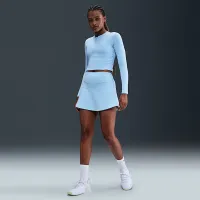 Nike One жіноча Dri-FIT спідниця блакитний