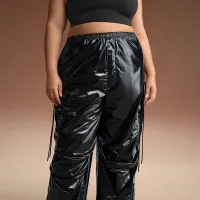 NikeSKIMS Shiny Nylon жіноча Cargo Pants колір чорний