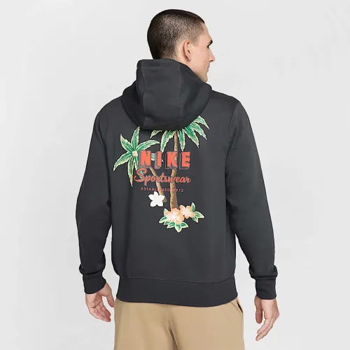 Nike Club чоловічі Full-Zip Fleece Толстовка з капюшоном колір сірий