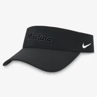 Miami Marlins Wordmark чоловічі Nike Dri-FIT MLB Visor колір чорний