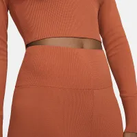 Nike Sportswear Chill Knit женская Tight С высокой Талией Sweater Flaцвет красный Pants Orange