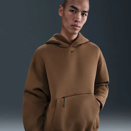 Nike Tech чоловічі Fleece оверсайз Толстовка з капюшоном колір коричневий