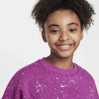 Nike Sportswear Club Fleece Big детские (Girls') Crew-Neck свитшот цвет фиолетовый