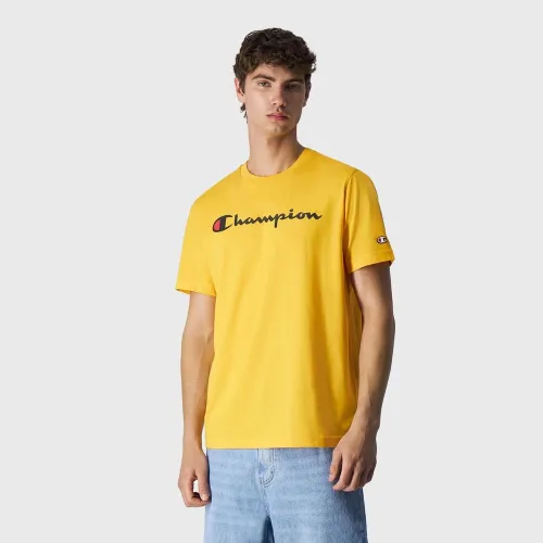 Футболка Champion Embroideколір червоний Script Logo 219206-YS074 - жовта