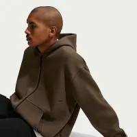 Nike Tech мужские Fleece Full-Zip Толстовка с капюшоном цвет коричневый