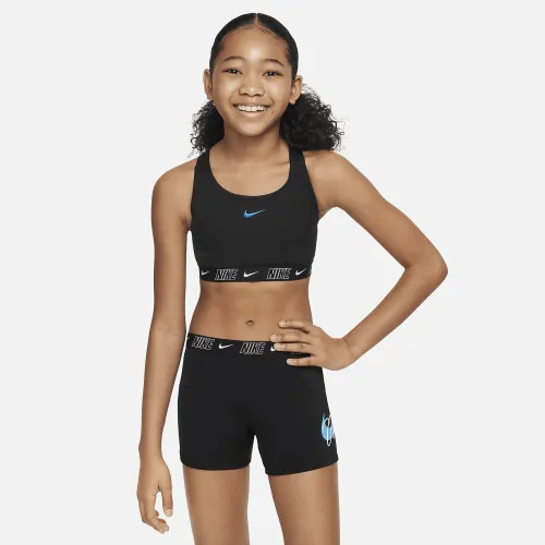Nike Swim Big детские (Girls') Racerback Bikini & шорты набор цвет черный