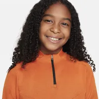 Nike Dri-FIT Multi Tech Big детские (для мальчиков) 1/2-Zip тренировочные Top Orange