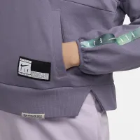 Nike Swoosh Fly женская Dri-FIT оверсайз 1/4-Zip French Terry баскетбольные Top цвет фиолетовый