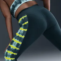 Nike x Norцвет черный Norцвет белый женская С высокой Талией 7/8 Printed лосины синий