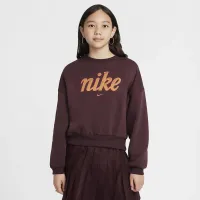 Nike Sportswear Club Fleece Girls' Boxy Crew-Neck свитшот цвет красный