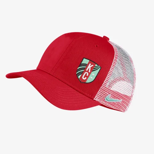 Kansas City Current Classic99 Nike Soccer Trucker Hat цвет красный