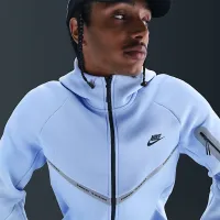 Nike Tech мужские Full-Zip Fleece Windrunner Куртка with Reflective Accents синий