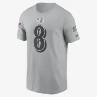 Lamar Jackson Baltimore Ravens Salute to Service мужские Nike NFL футболка цвет серый