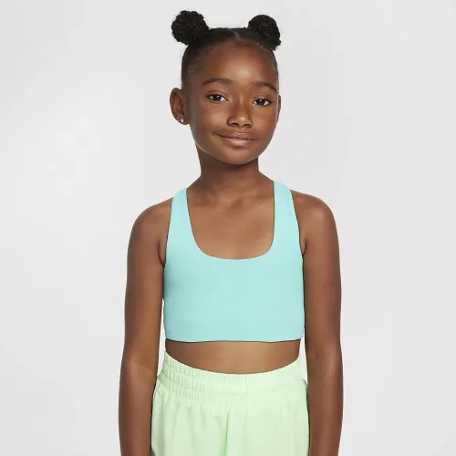 Nike One Big дитячі (Girls') Long-Line Sports Bra колір зелений