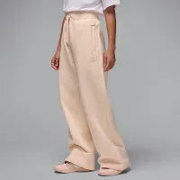 Nike Jordan Flight Fleece женская Open-Hem Pants цвет коричневый