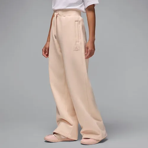 Nike Jordan Flight Fleece женская Open-Hem Pants цвет коричневый