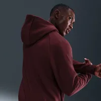 Nike Primary Fleece чоловічі Dri-FIT UV Full-Zip Performance Толстовка з капюшоном колір червоний