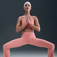 Nike Zenvy женская С высокой Талией Flaцвет красный лосины Pink