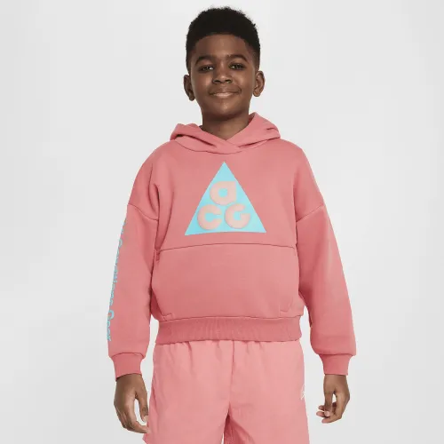Nike ACG Icon Fleece Big детские Pullover Толстовка с капюшоном цвет красный