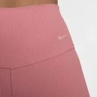 Nike Zenvy Rib жіноча Gentle-Support З високою талією 7/8 лосіни Pink