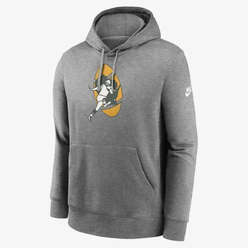 цвет зеленый Bay Packers Rewind Club Logo Men’s Nike NFL Pullover Толстовка с капюшоном цвет серый